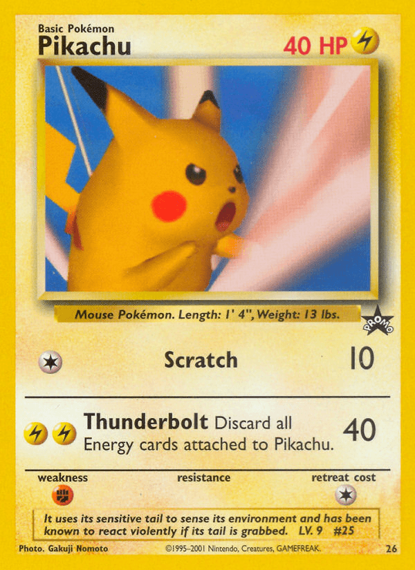 Carta Pikachu 26/53 do set Wizards Black Star Promos — Pokémon TCG | Bynx
