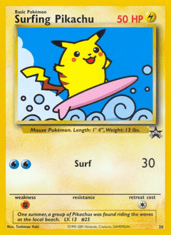 Surfing Pikachu 28 — Wizards Black Star Promos
