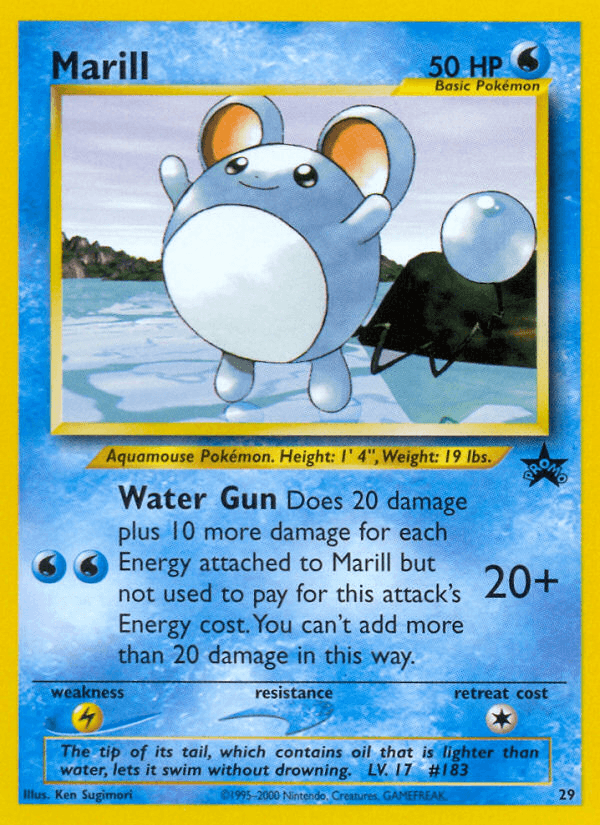 Carta Marill 29/53 do set Wizards Black Star Promos — Pokémon TCG | Bynx