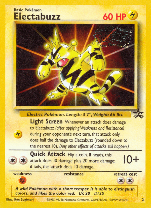 Carta Electabuzz 2/53 do set Wizards Black Star Promos — Pokémon TCG | Bynx