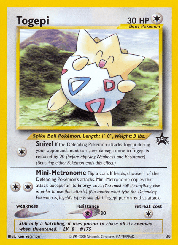 Carta Togepi 30/53 do set Wizards Black Star Promos — Pokémon TCG | Bynx