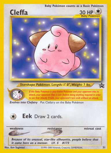 Carta Cleffa 31/53 do set Wizards Black Star Promos — Pokémon TCG | Bynx