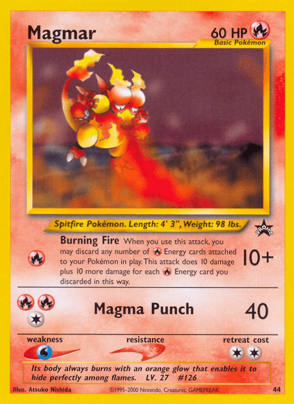 Carta Magmar 44/53 do set Wizards Black Star Promos — Pokémon TCG | Bynx