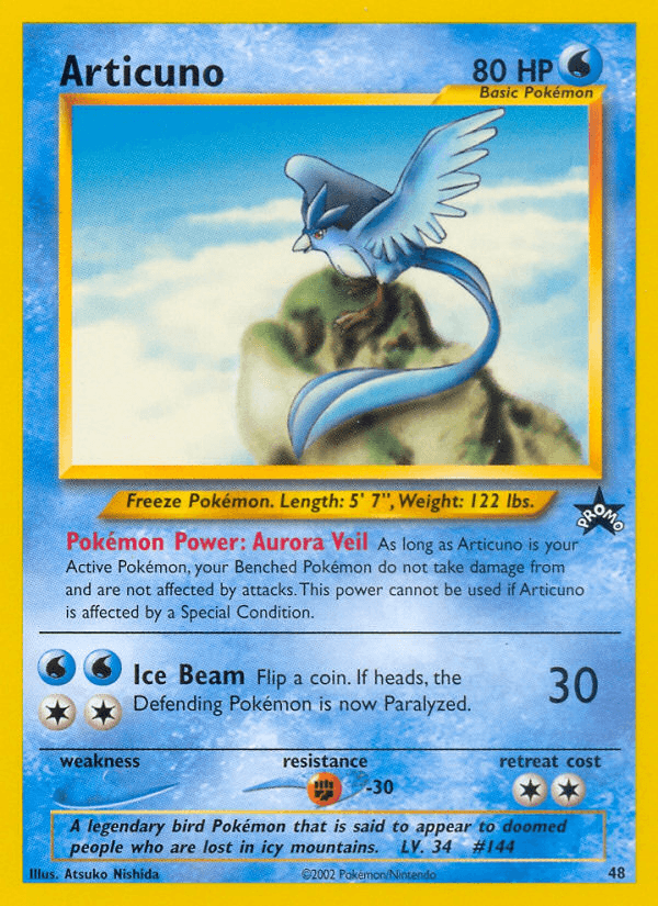 Carta Articuno 48/53 do set Wizards Black Star Promos — Pokémon TCG | Bynx