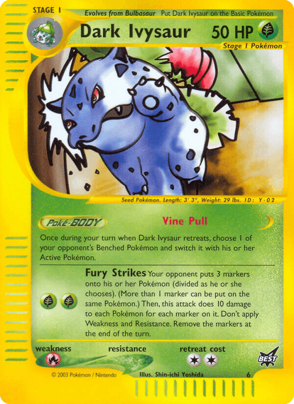 Carta Dark Ivysaur 6/9 do set Best of Game — Pokémon TCG | Bynx