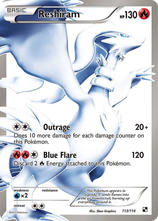 Carta Reshiram 113/114 do set Black & White — Pokémon TCG | Bynx