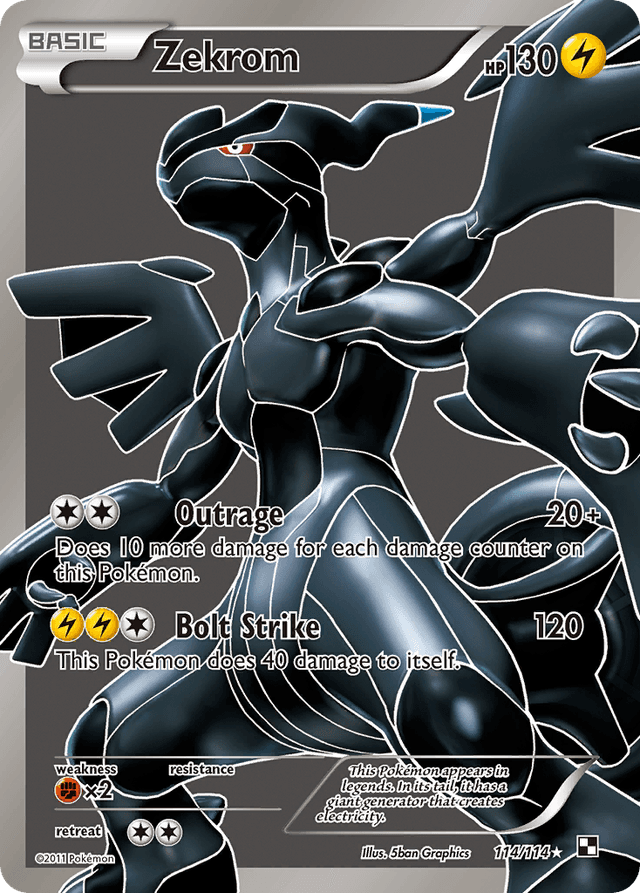 Carta Zekrom 114/114 do set Black & White — Pokémon TCG | Bynx