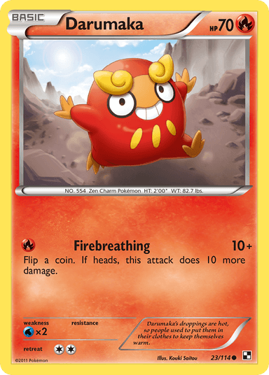 Carta Darumaka 23/114 do set Black & White — Pokémon TCG | Bynx