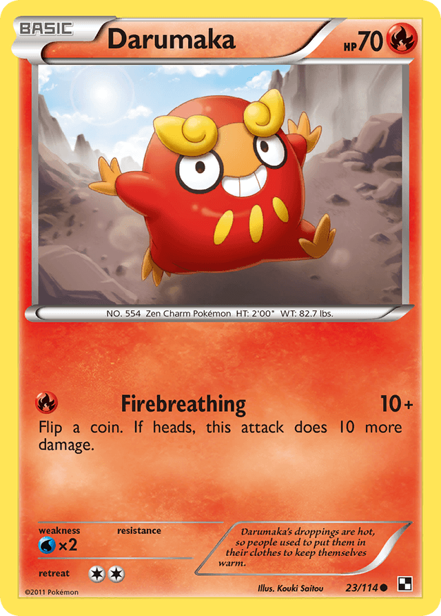 Carta Darumaka 23/114 do set Black & White — Pokémon TCG | Bynx