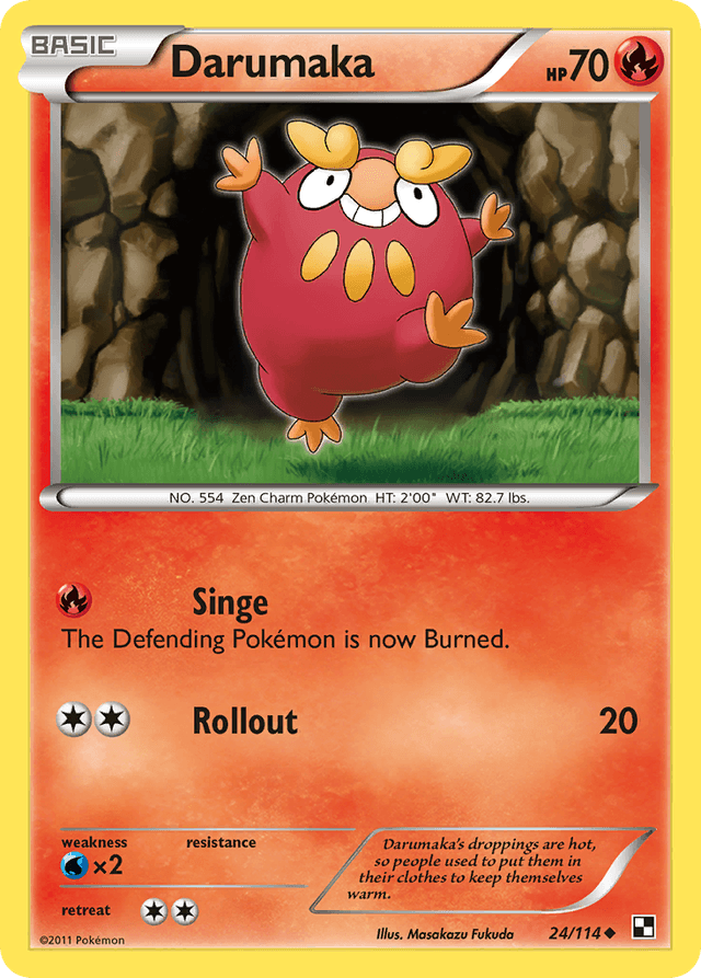 Carta Darumaka 24/114 do set Black & White — Pokémon TCG | Bynx