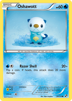 Oshawott 28/114 — Black & White