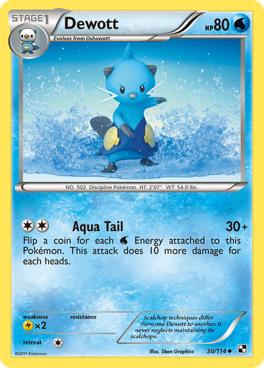 Carta Dewott 30/114 do set Black & White — Pokémon TCG | Bynx