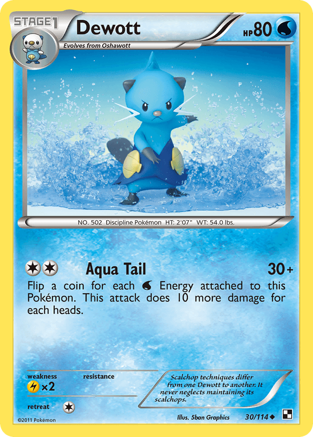 Carta Dewott 30/114 do set Black & White — Pokémon TCG | Bynx