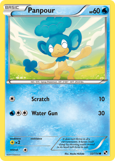 Carta Panpour 33/114 do set Black & White — Pokémon TCG | Bynx