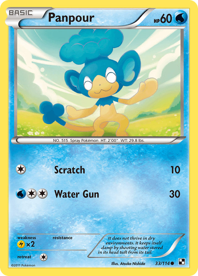Carta Panpour 33/114 do set Black & White — Pokémon TCG | Bynx
