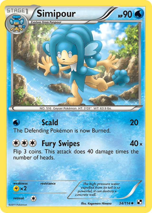 Carta Simipour 34/114 do set Black & White — Pokémon TCG | Bynx