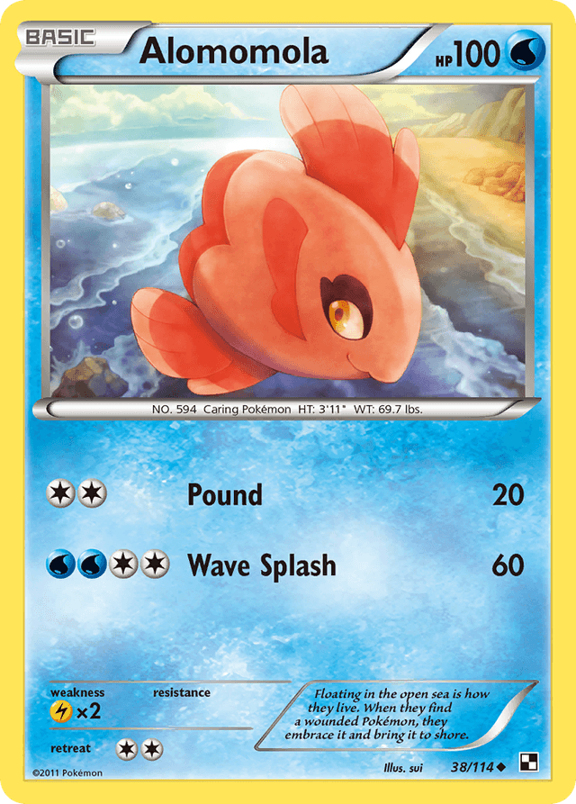 Carta Alomomola 38/114 do set Black & White — Pokémon TCG | Bynx