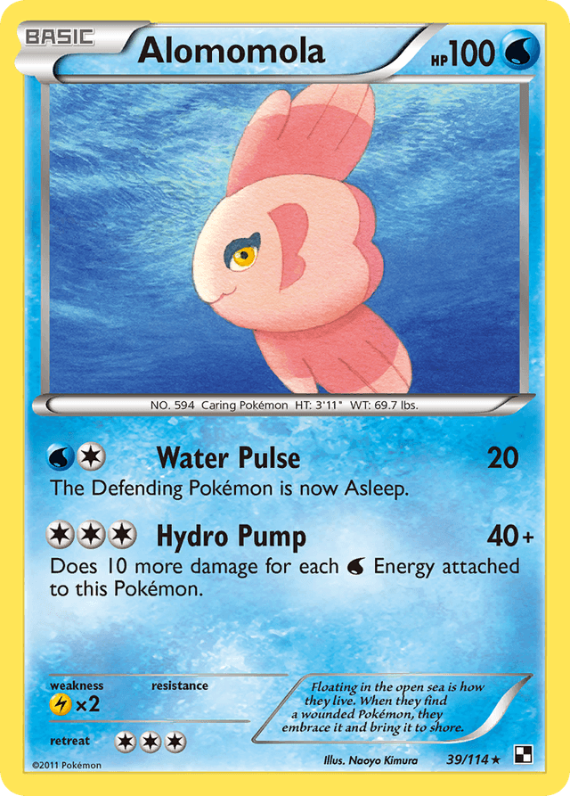 Carta Alomomola 39/114 do set Black & White — Pokémon TCG | Bynx