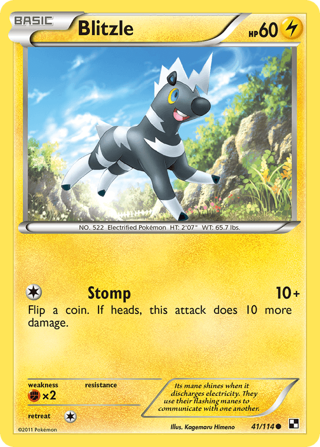 Carta Blitzle 41/114 do set Black & White — Pokémon TCG | Bynx