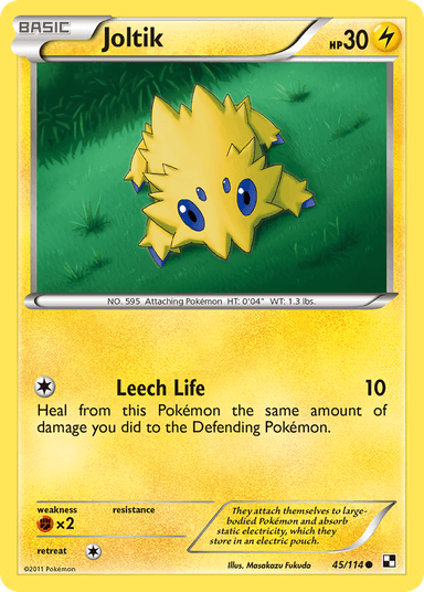Carta Joltik 45/114 do set Black & White — Pokémon TCG | Bynx