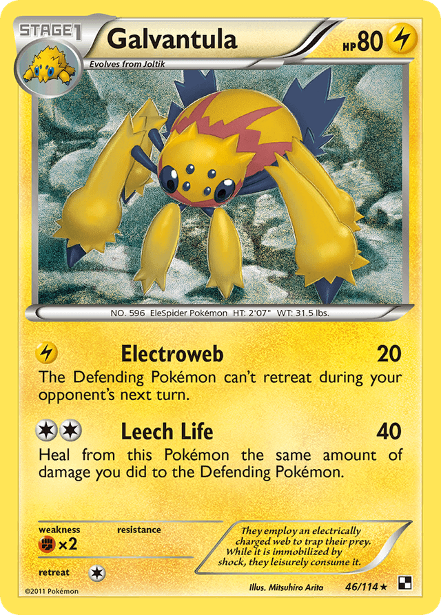 Carta Galvantula 46/114 do set Black & White — Pokémon TCG | Bynx
