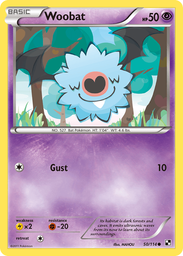 Carta Woobat 50/114 do set Black & White — Pokémon TCG | Bynx