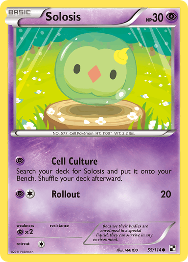 Carta Solosis 55/114 do set Black & White — Pokémon TCG | Bynx
