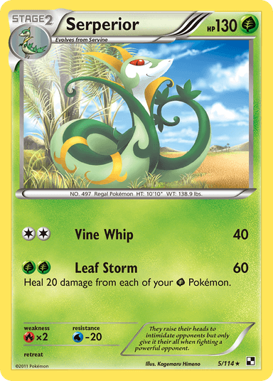Carta Serperior 5/114 do set Black & White — Pokémon TCG | Bynx
