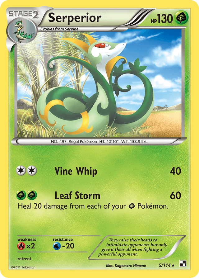 Carta Serperior 5/114 do set Black & White — Pokémon TCG | Bynx