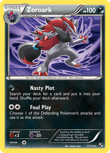Carta Zoroark 71/114 do set Black & White — Pokémon TCG | Bynx