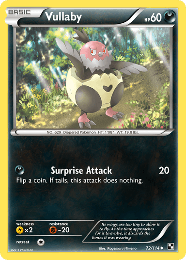 Carta Vullaby 72/114 do set Black & White — Pokémon TCG | Bynx