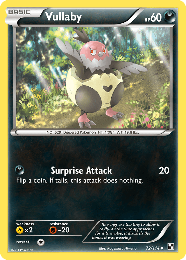 Carta Vullaby 72/114 do set Black & White — Pokémon TCG | Bynx