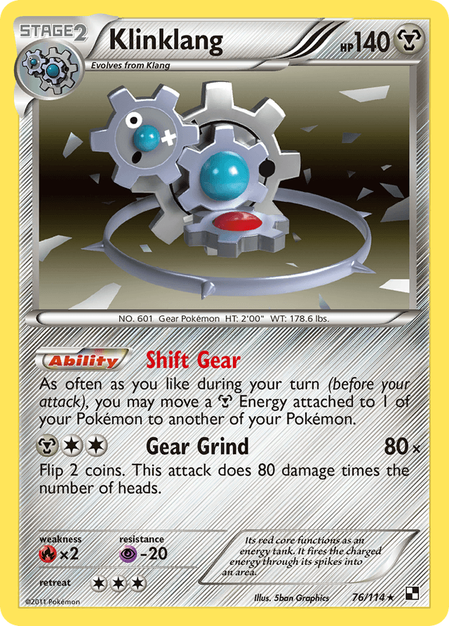 Carta Klinklang 76/114 do set Black & White — Pokémon TCG | Bynx