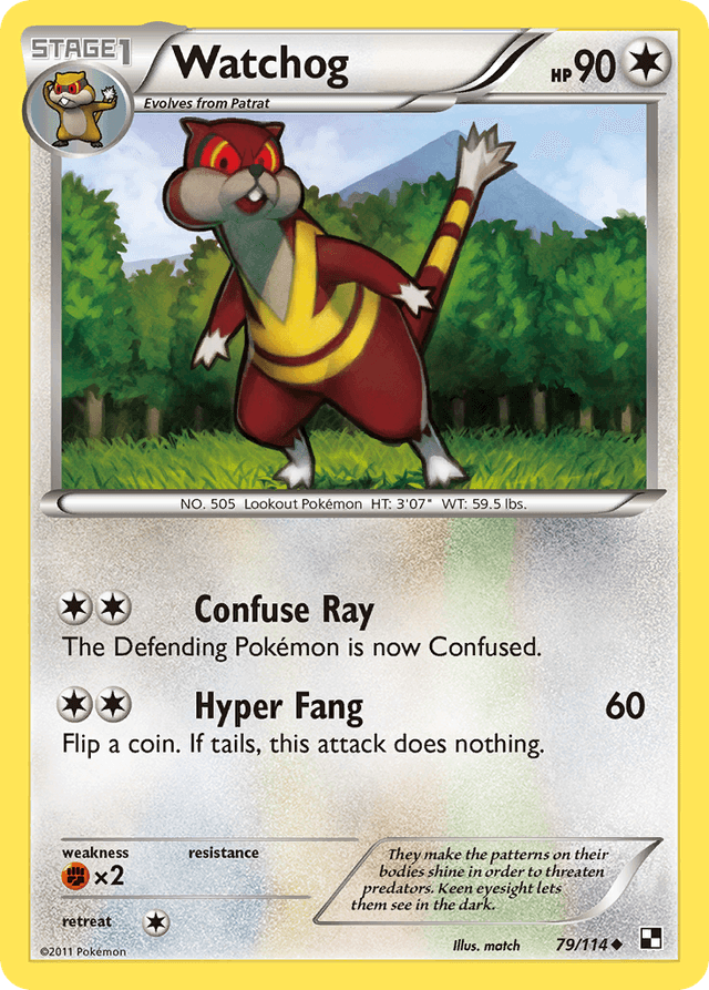 Carta Watchog 79/114 do set Black & White — Pokémon TCG | Bynx