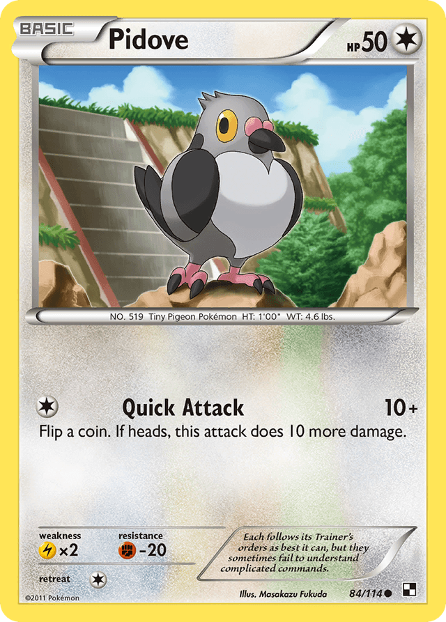Carta Pidove 84/114 do set Black & White — Pokémon TCG | Bynx