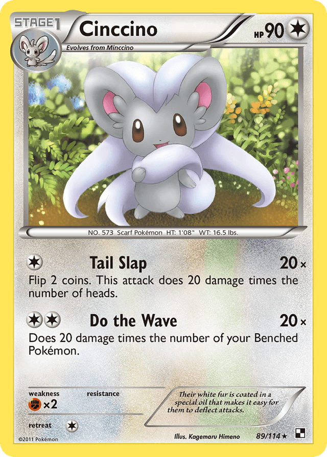 Carta Cinccino 89/114 do set Black & White — Pokémon TCG | Bynx