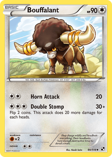 Carta Bouffalant 90/114 do set Black & White — Pokémon TCG | Bynx