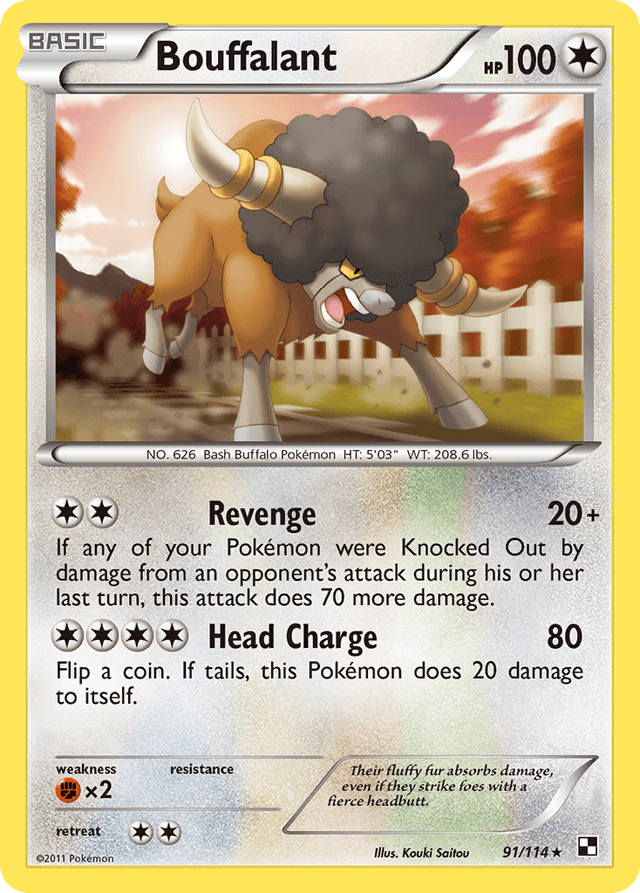 Carta Bouffalant 91/114 do set Black & White — Pokémon TCG | Bynx