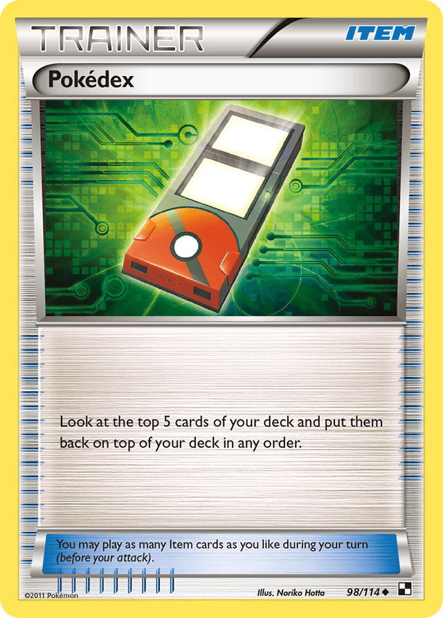 Carta Pokédex 98/114 do set Black & White — Pokémon TCG | Bynx