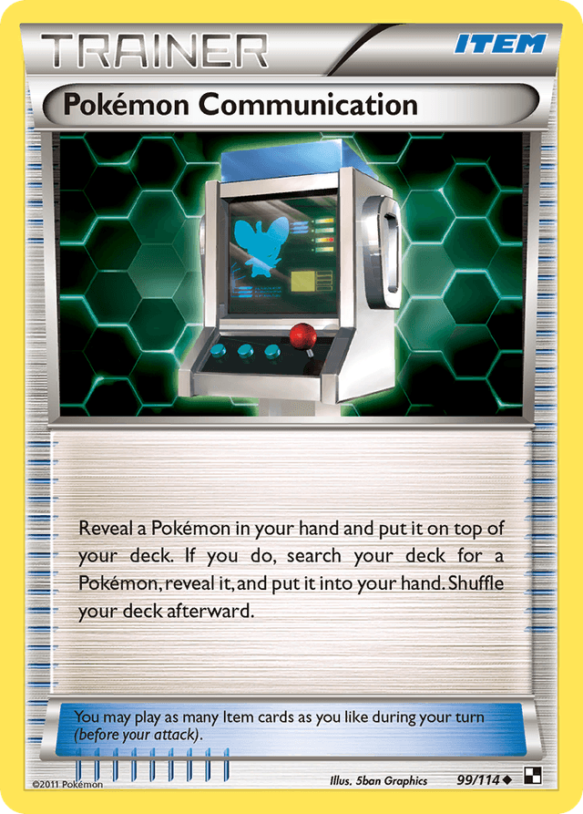 Carta Pokémon Communication 99/114 do set Black & White — Pokémon TCG | Bynx