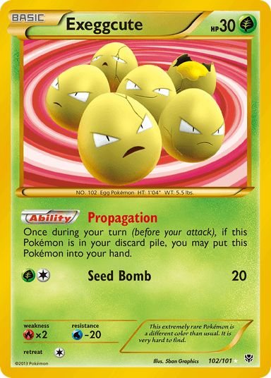 Carta Exeggcute 102/101 do set Plasma Blast — Pokémon TCG | Bynx