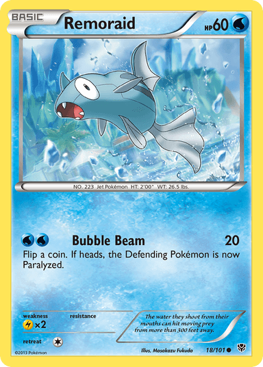 Carta Remoraid 18/101 do set Plasma Blast — Pokémon TCG | Bynx
