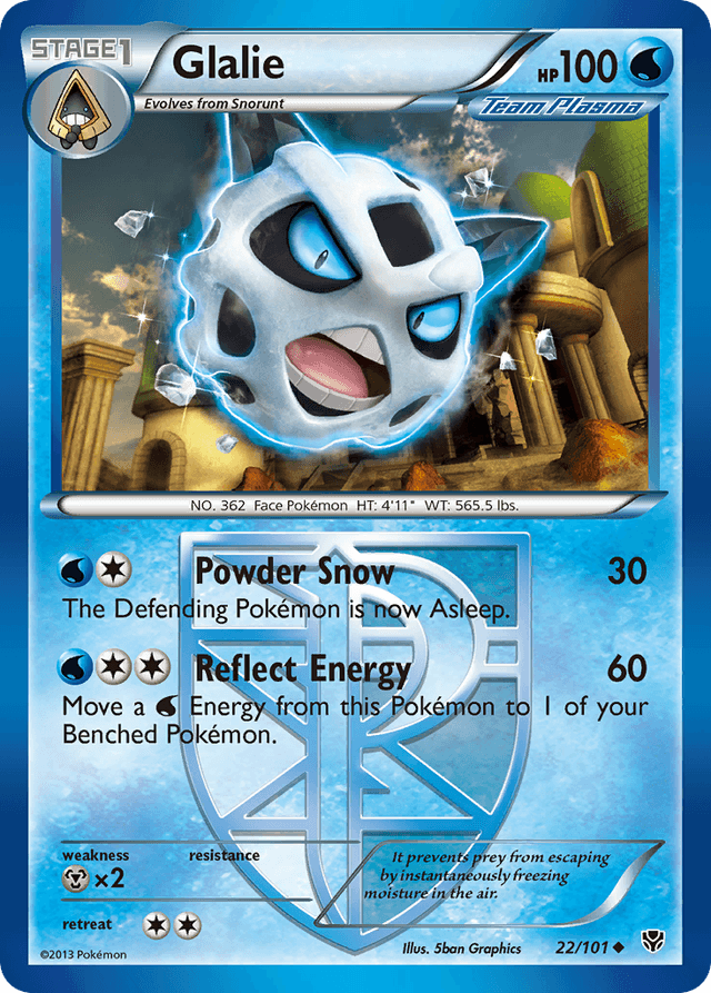 Carta Glalie 22/101 do set Plasma Blast — Pokémon TCG | Bynx