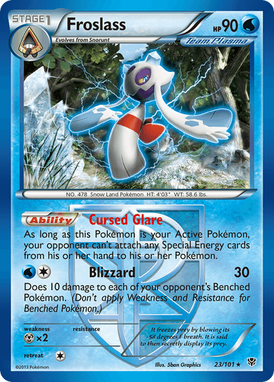 Carta Froslass 23/101 do set Plasma Blast — Pokémon TCG | Bynx