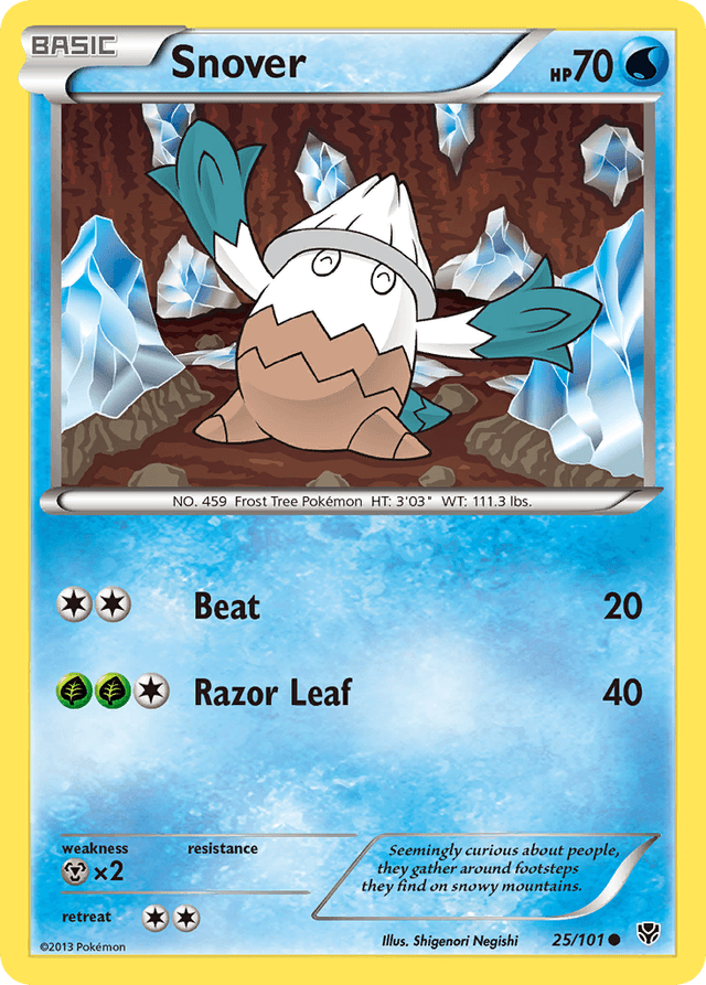 Carta Snover 25/101 do set Plasma Blast — Pokémon TCG | Bynx
