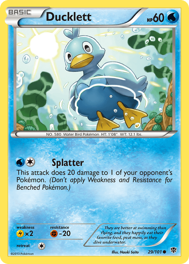 Carta Ducklett 29/101 do set Plasma Blast — Pokémon TCG | Bynx