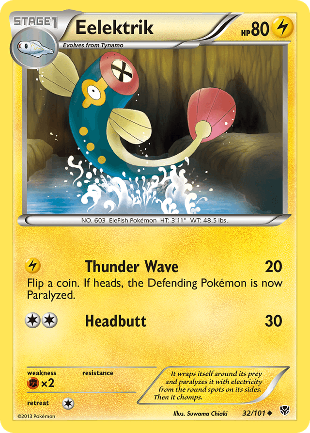 Carta Eelektrik 32/101 do set Plasma Blast — Pokémon TCG | Bynx