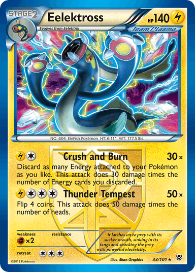 Carta Eelektross 33/101 do set Plasma Blast — Pokémon TCG | Bynx