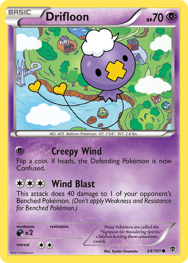 Carta Drifloon 34/101 do set Plasma Blast — Pokémon TCG | Bynx
