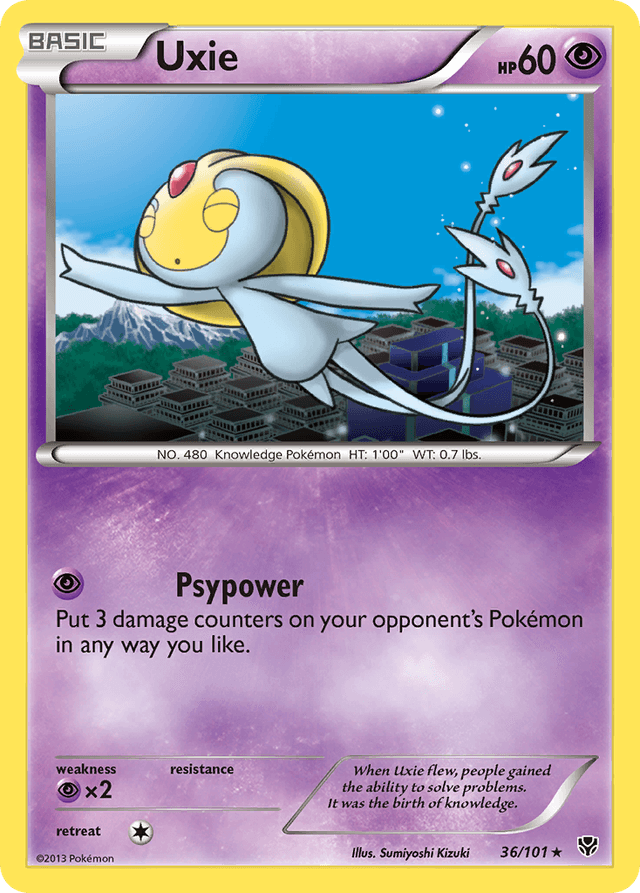 Carta Uxie 36/101 do set Plasma Blast — Pokémon TCG | Bynx